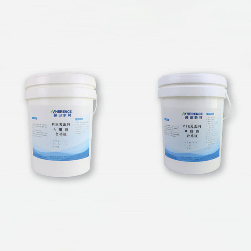 Polyurethane on-site foaming two-component material