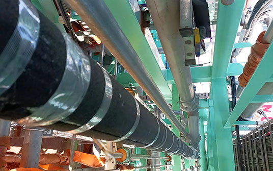 A certain ship's pipe gallery insulation project